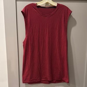 Lululemon Athletica Red Muscle Tee Tank Top